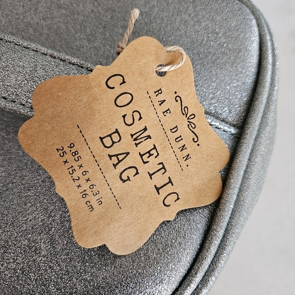 Rae Dunn Shimmer Silver Makeup Bag - Picture 3 of 6